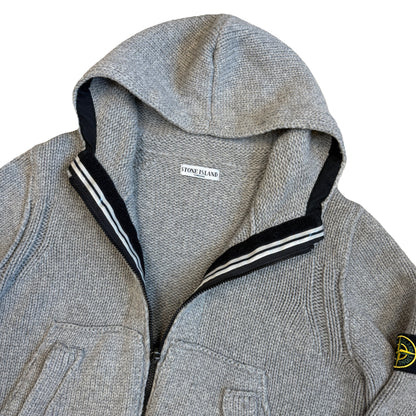 Stone Island AW/08 Heavy Knit Hoodie In Grey (M) | Medium, Grey