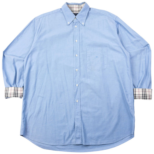 Vintage 2000s Burberry Nova Check Cuff Long Sleeve Button Up Shirt Size XL