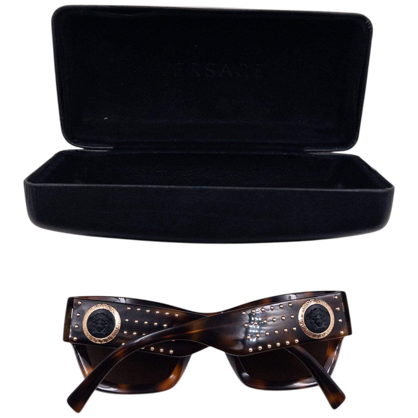 Vintage 2000s Versace Tortoise Shell Sunglasses | O/S, Brown