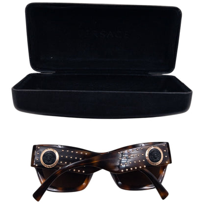 Vintage 2000s Versace Tortoise Shell Sunglasses | O/S, Brown
