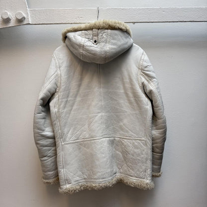 2007 Stone Island Hand Painted Shearling Jacket – Cream (M) | Medium, Multicoloured