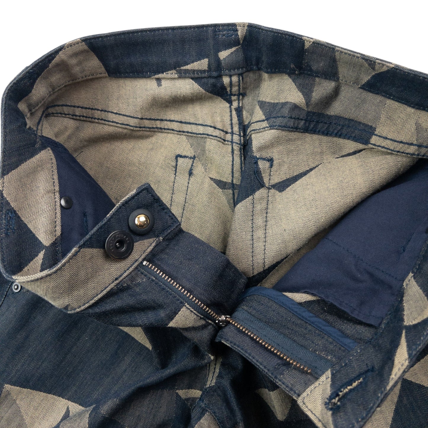 Vintage 2009 Issey Miyake Geometric Denim Jeans Size W28 | W28, Multicoloured