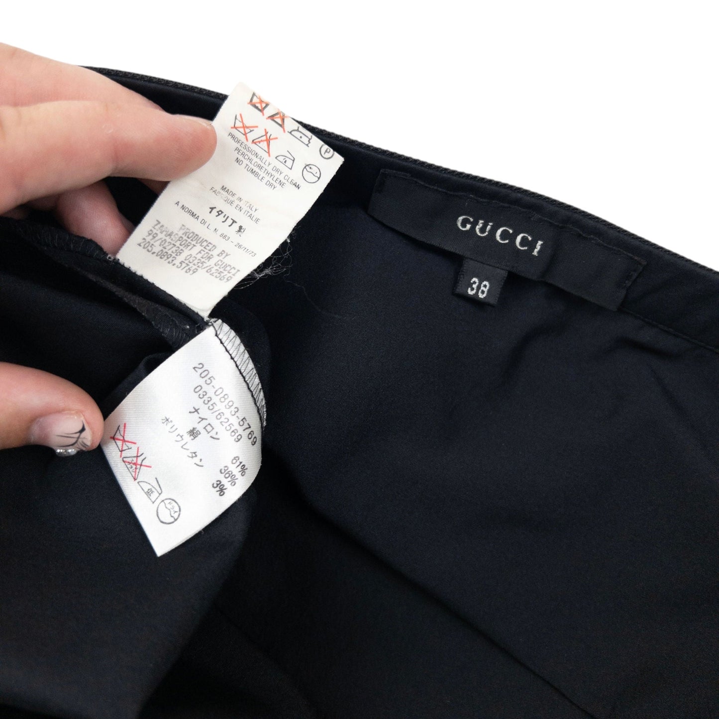 Vintage 90s Gucci By Tom Ford Skirt Womens Size W26 | W26, Black
