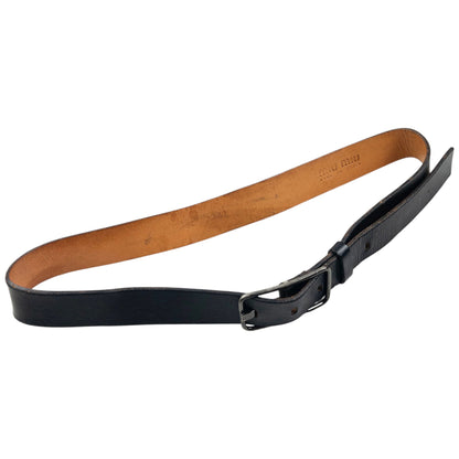 Vintage 2000s Miu Miu Leather Belt Size M | O/S, Black