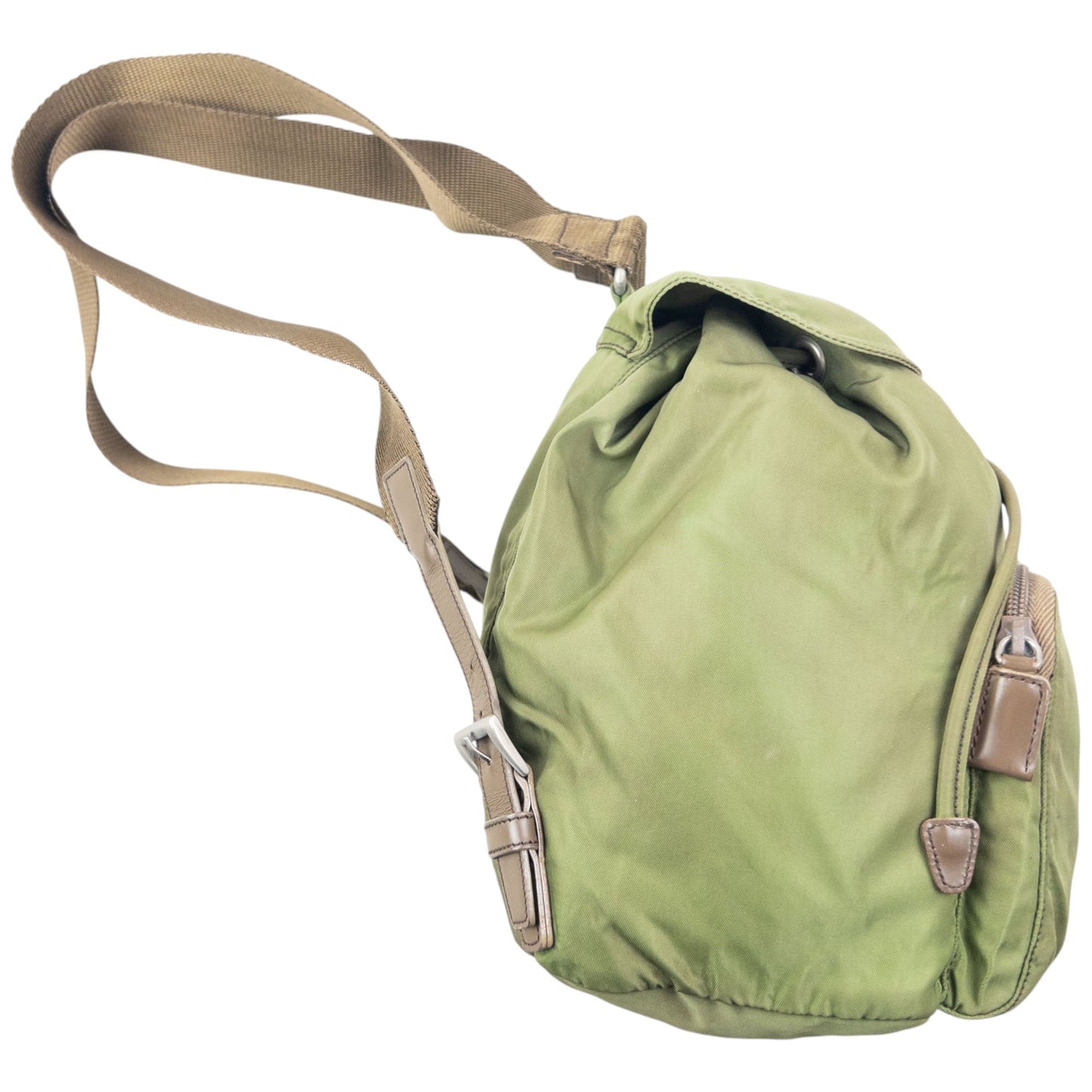 Vintage 2000s Prada Bucket Backpack | O/S, Brown