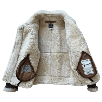 Avirex B-3 Sheepskin Aviator Flight Jacket - M | Medium, Brown