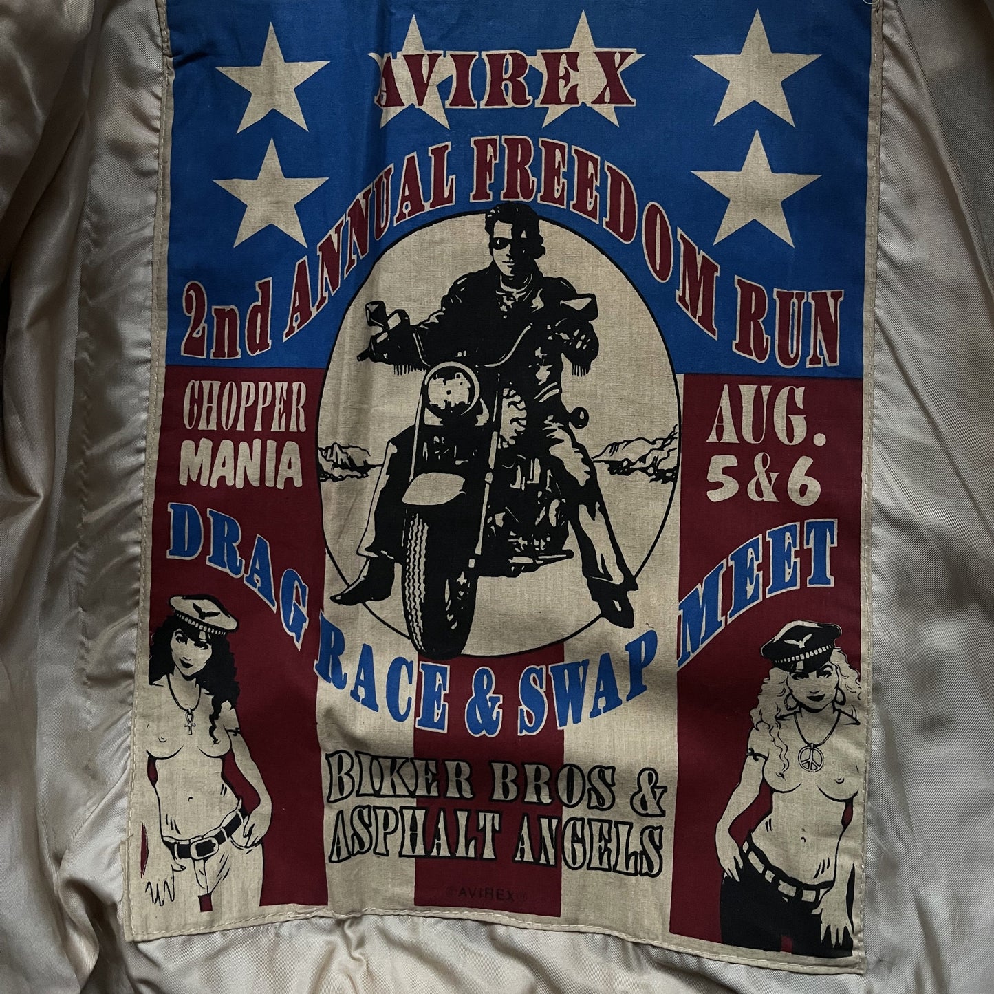 Avirex Leather Biker Jacket - L