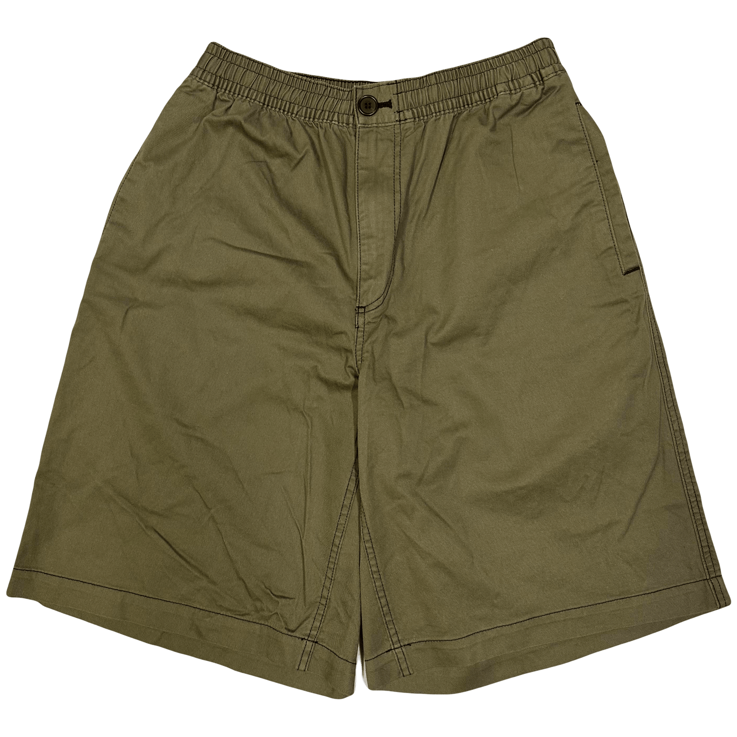 Uniqlo X Marni Wide Fit Shorts In Olive ( M )