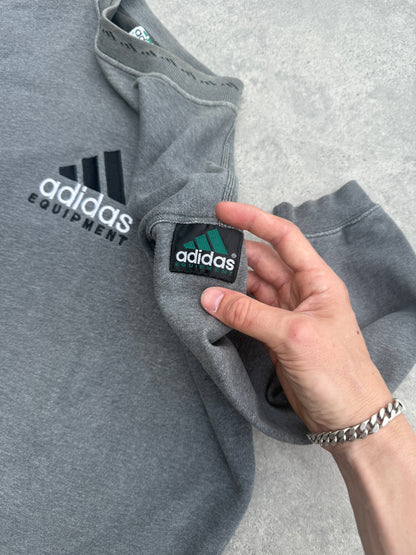 adidas equipment 1990s heavyweight embroidered sweatshirt (m) | Default Title, Grey