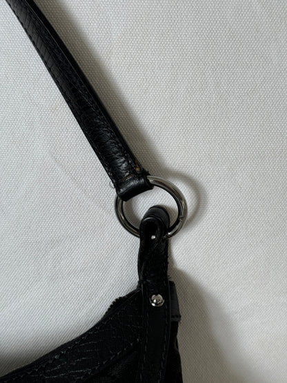 1990s Gucci Black Monogram Horsebit 1955 Shoulder Bag | O/S, Multicoloured