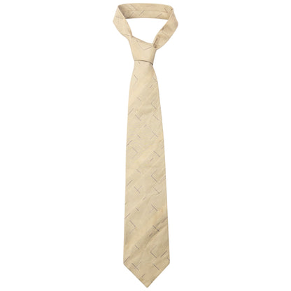 Vintage Issey Miyake Pattern Silk Tie | O/S, Beige