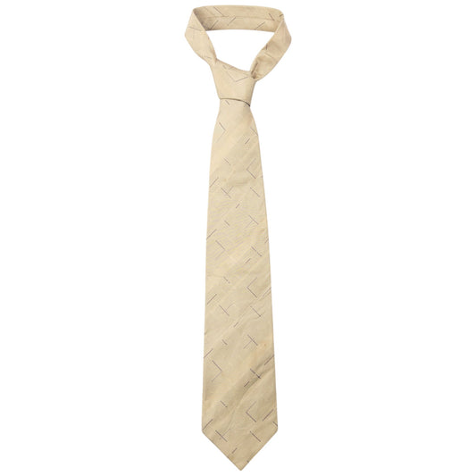 Vintage Issey Miyake Pattern Silk Tie | O/S, Beige