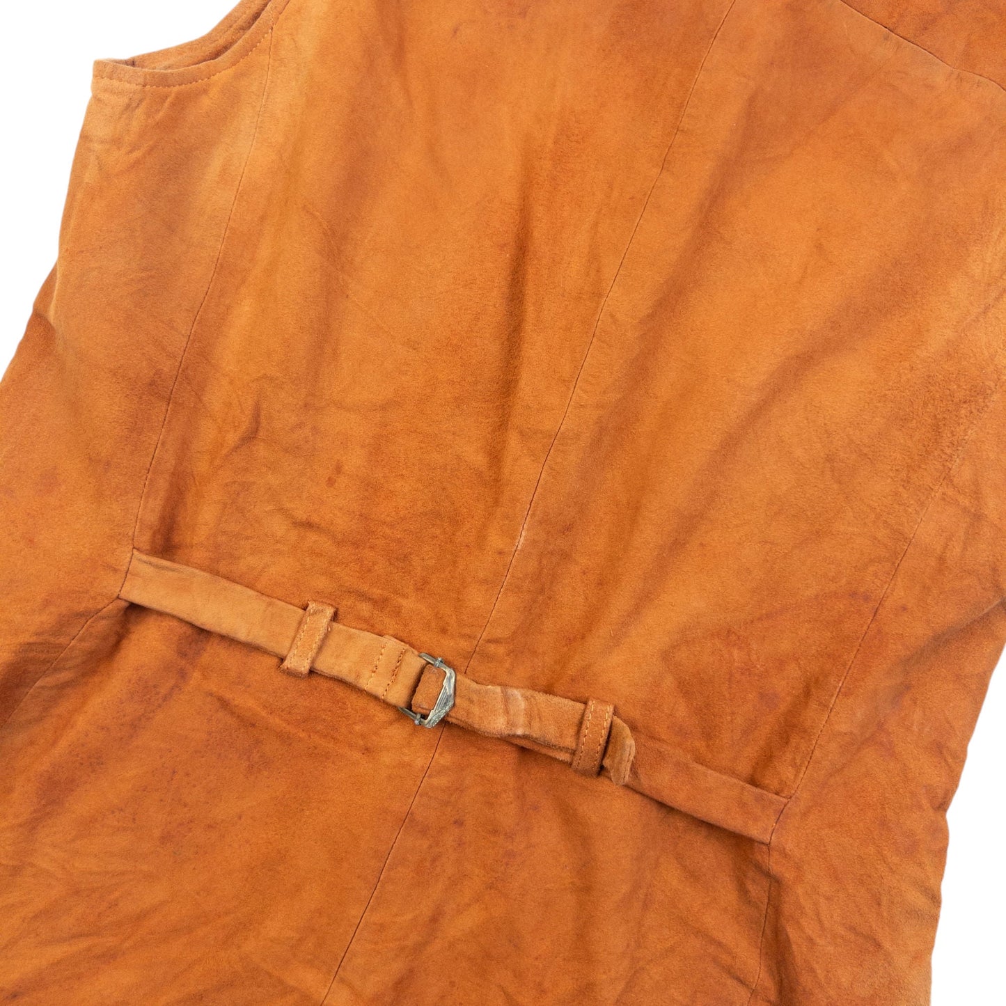 Vintage 90s Issey Miyake Suede Waistcoat Womens Size L | Large, Brown