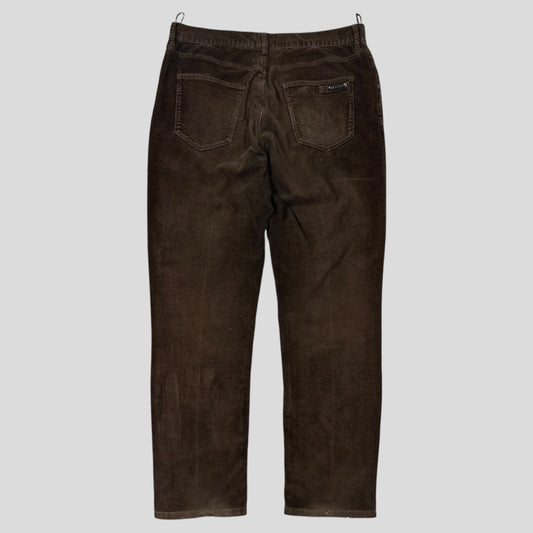 Prada Sport 2010 Black Logo Tab Brown Corduroy Trousers - IT48 | Default Title, Brown