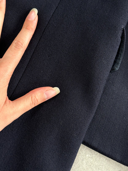 Christian Dior 1990s Pure Wool Concealed Placket Coat - XL