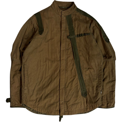 Maharishi 00's Dual Zip Military Cotton Jacket L | Large, Brown