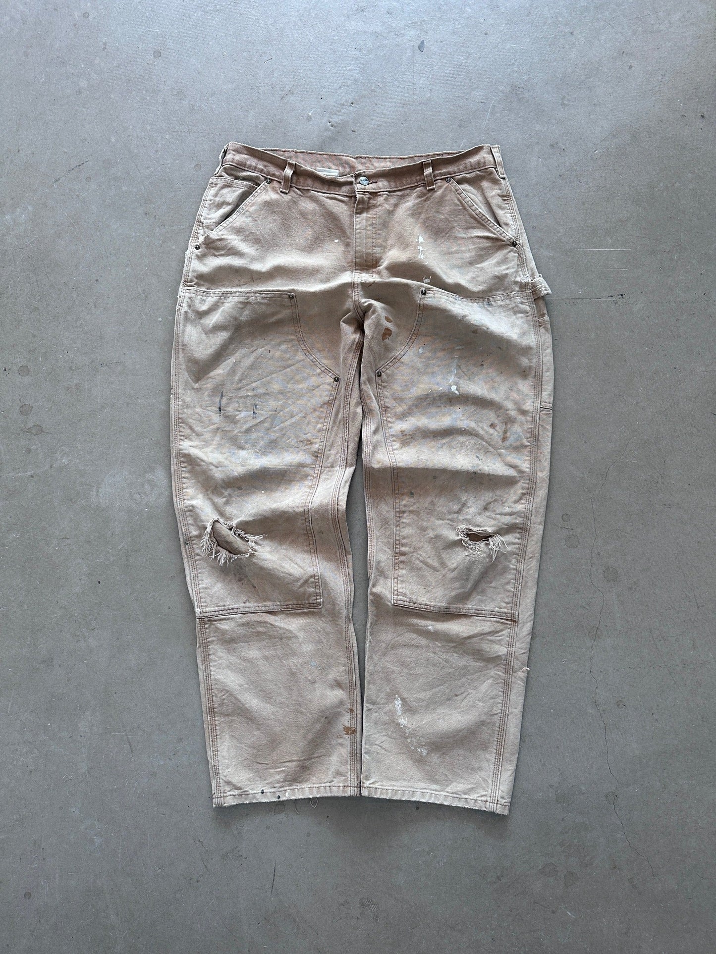 Carhartt Thrashed Double Knee Pants - 38 x 34 | W36, Red