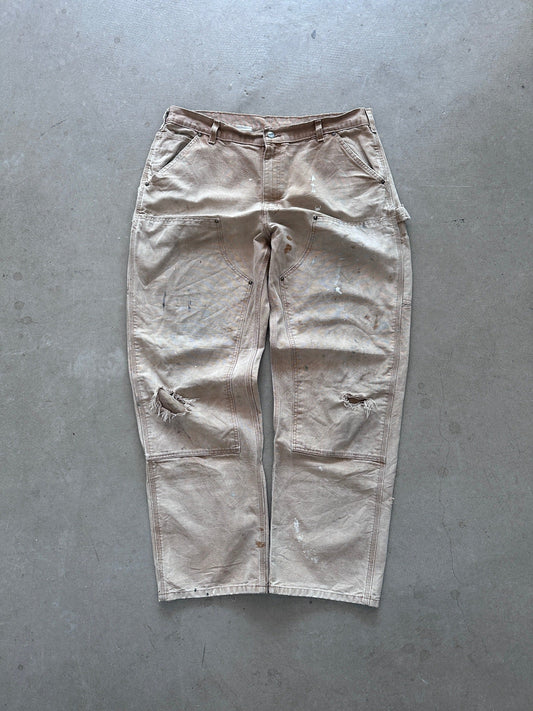 Carhartt Thrashed Double Knee Pants - 38 x 34 | W36, Red
