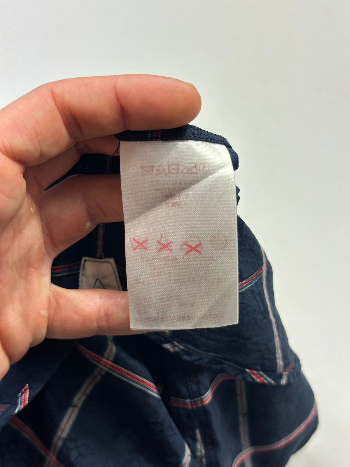 Louis Vuitton Monogram Plaid Checkered Silk Shirt - S | Blue