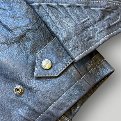 Marithé François Girbaud 1990's Leather Embossed Jacket L/XL