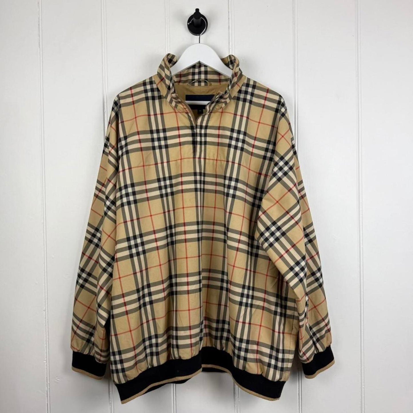 Burberry Nova Check Waterproof Pullover Jacket (XL) | Extra Large, Beige
