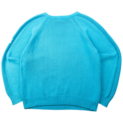 Vintage 90s YSL Yves Saint Laurent Knit Jumper Size M | Medium, Blue