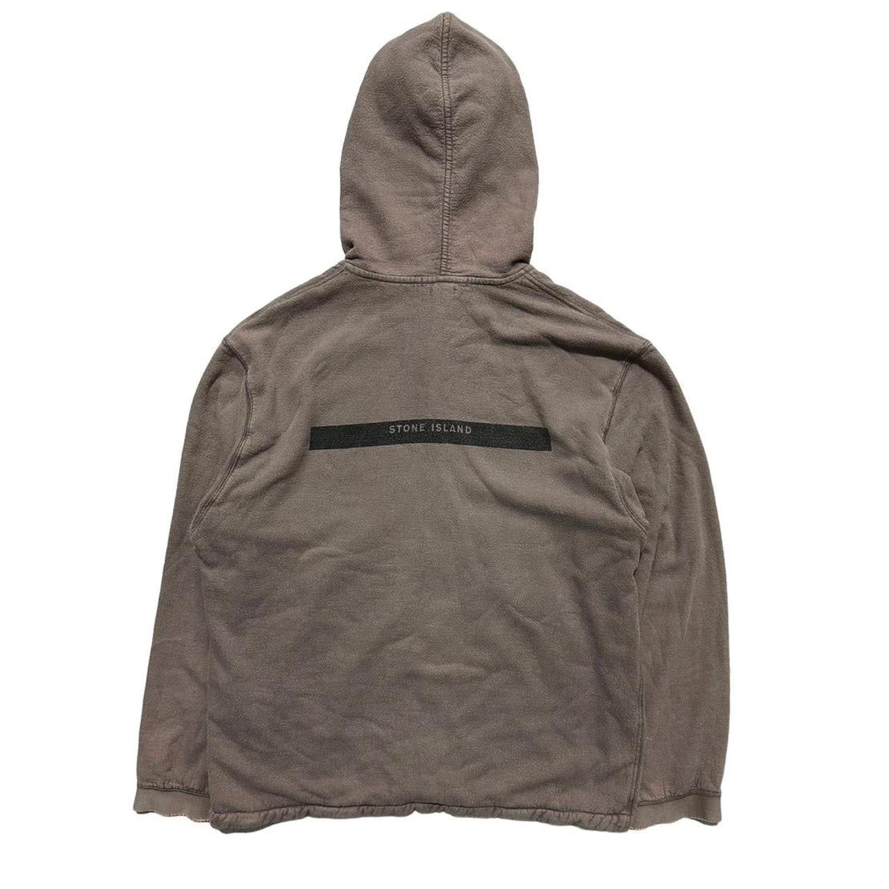 Stone Island Button Up Hooded Cotton Hoodie