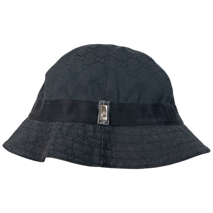 Vintage 2000s Gucci By Tom Ford Monogram Bucket Hat Size S | O/S, Black
