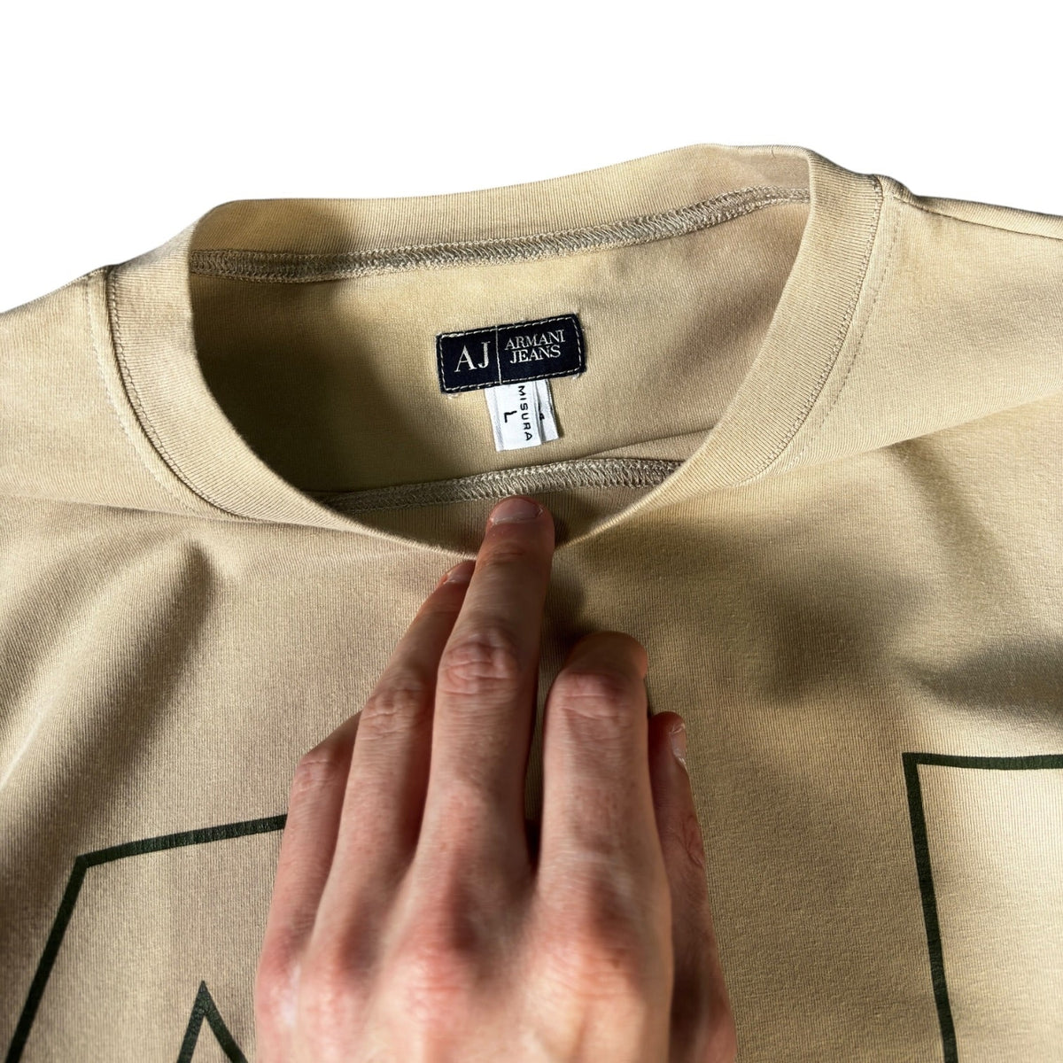 Armani Jeans 00’s Women’s Longsleeve Top Size 12/14 | 12/14, Beige