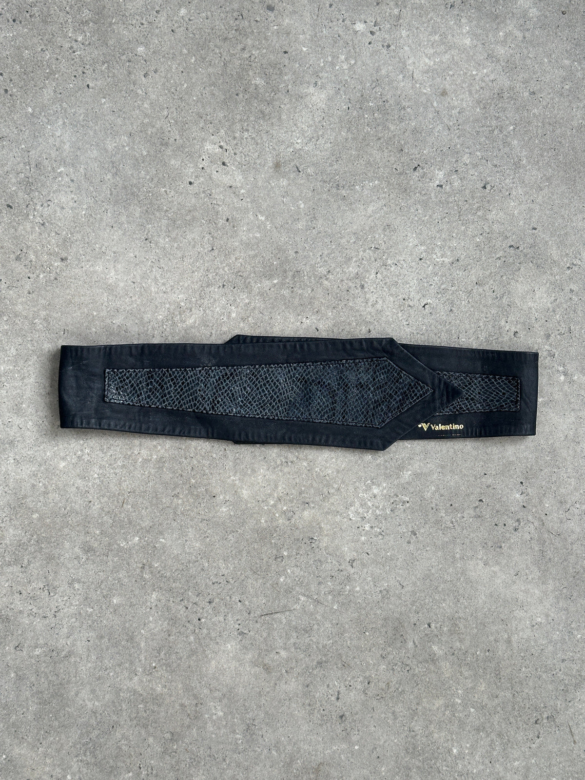 Valentino 1990s Leather Snakeskin Hip Belt - W30-32