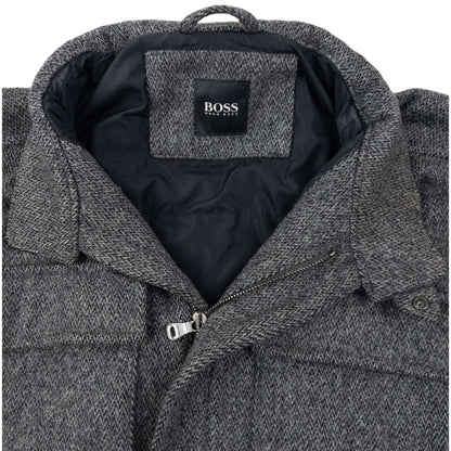 Vintage 2000s Hugo Boss Multi Pocket Wool Jacket Size M | Medium, Grey