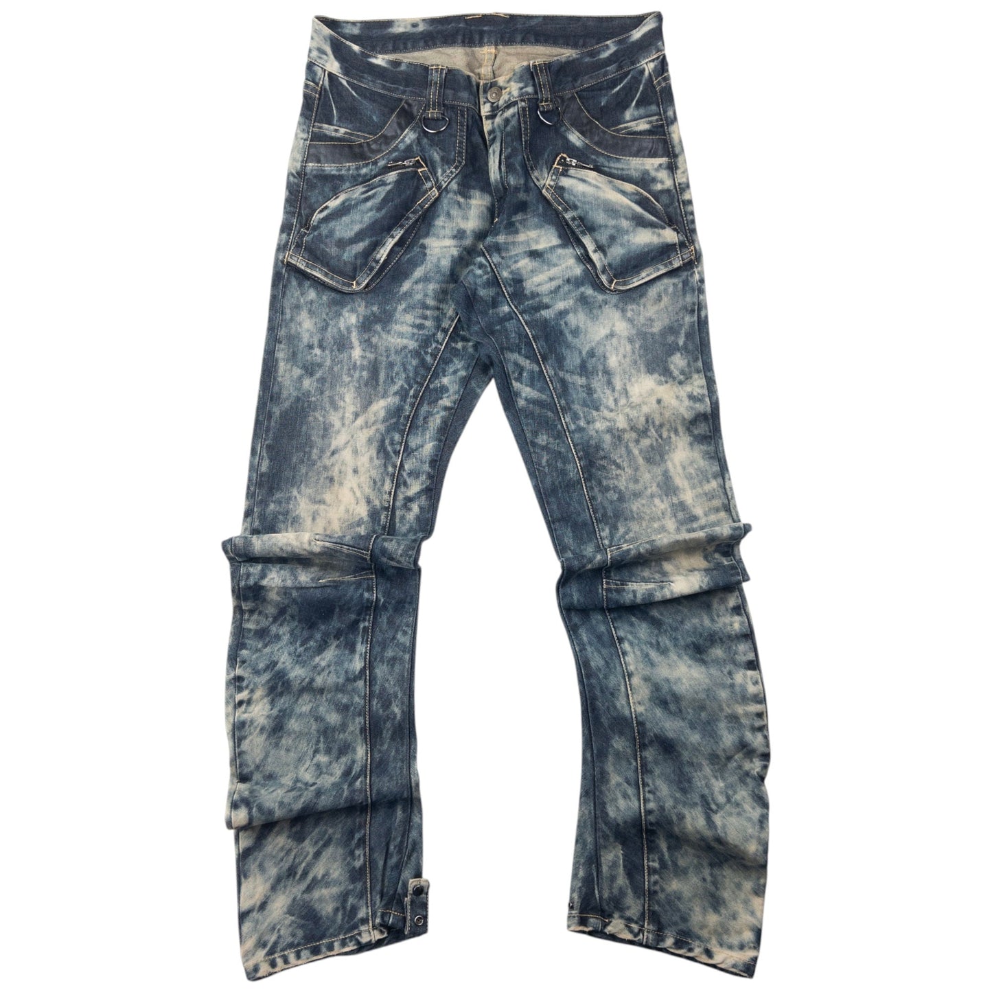 Vintage PPFM Curved Stacked Leg Denim Jeans Size W33