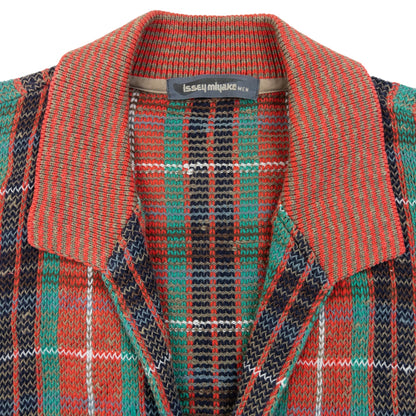 Vintage 80s Issey Miyake MEN Knit Cardigan Size S | Small, Red