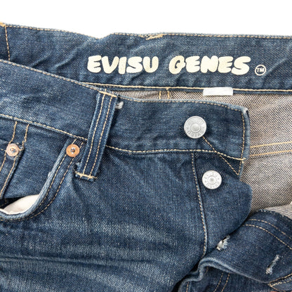 Vintage 2000s Evisu Double Gull Embroidered Japanese Denim Jeans Size W34 | W34, Blue
