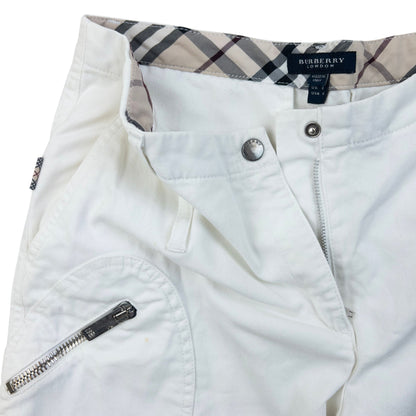 Vintage 2000s Burberry Cargo Trousers Size W31 | W31, White