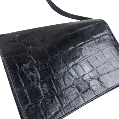 Vintage Jean Paul Gaultier Crocodile Embossed Crossbody Bag