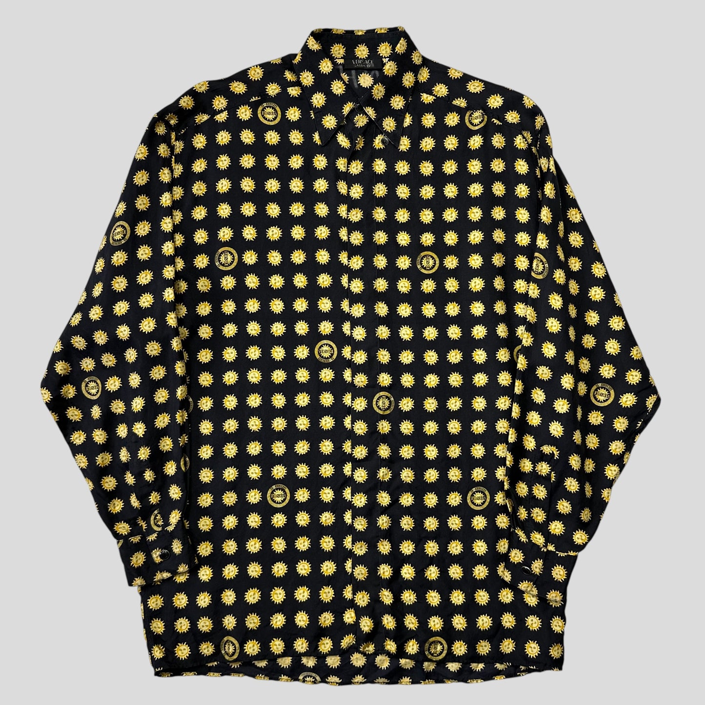 Versace V2 Classic 90’s Silk Sun Print Shirt - XS (M)