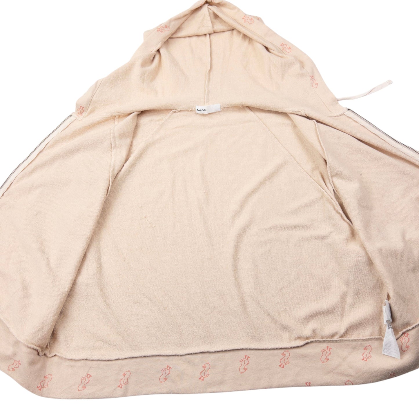 Vintage Ne-Net By Issey Miyake Duckling Pattern Zip Up Hoodie Size S