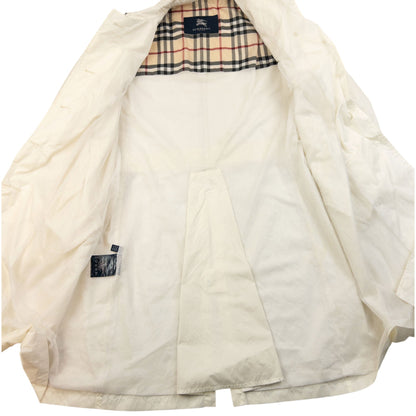 Vintage 2000s Burberry Belt Waist Trench Jacket Womens Size M | Medium, White