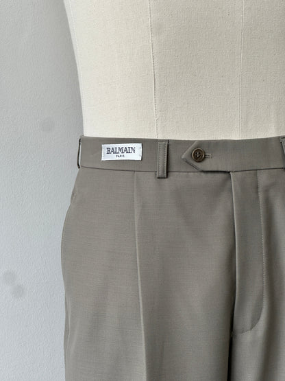 Balmain 2000s Wool Straight Leg Trousers - W32