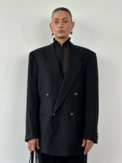 Gianni Versace 1990s Bespoke Medusa Button Double Breasted Blazer - 40R/L