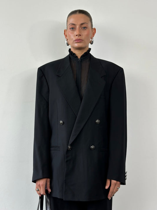 Gianni Versace 1990s Bespoke Medusa Button Double Breasted Blazer - 40R/L