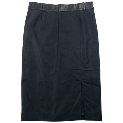 Vintage 90s Gucci By Tom Ford Leather Waist Skirt Womens Size W27 | W27, Black