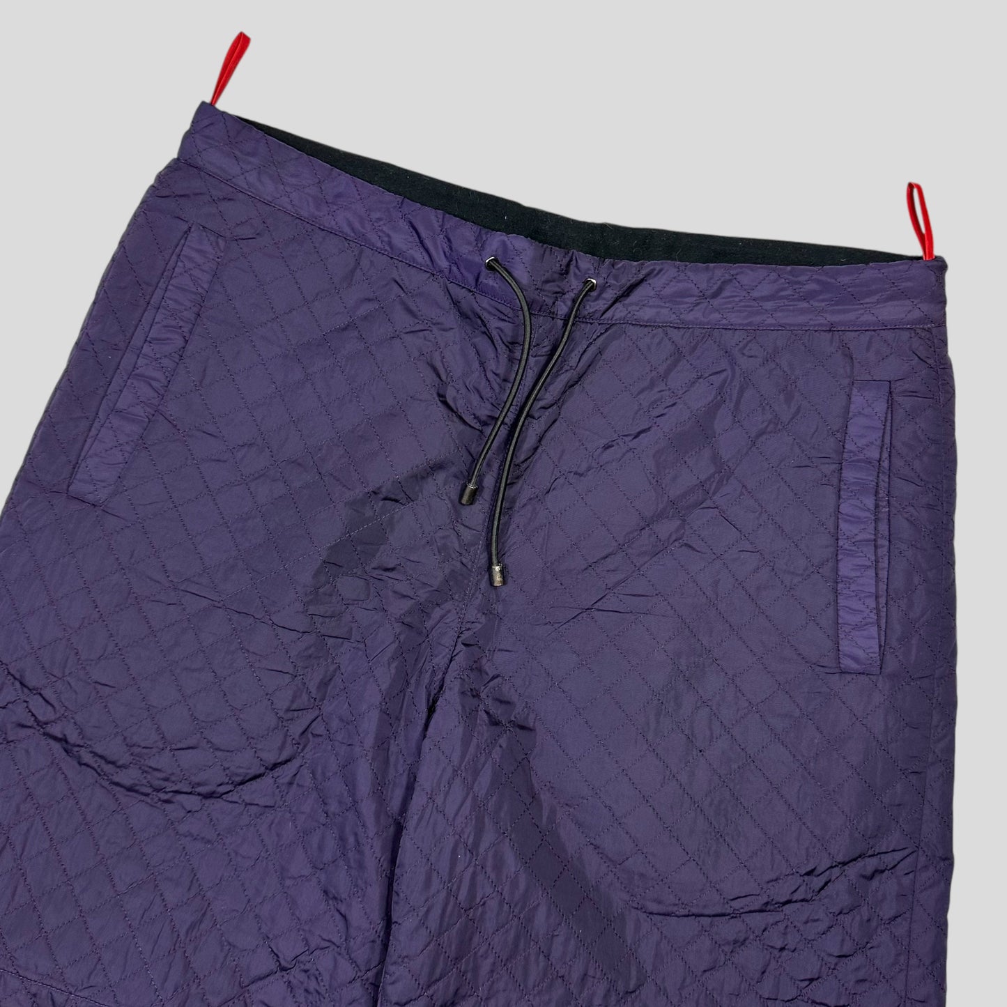 Prada Sport AW00 Reversible Nylon Quilted + Fleece Trousers - IT46