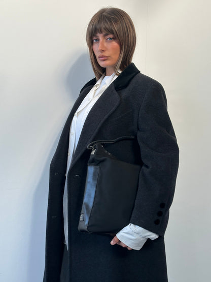 St Michael 1990s Wool Double Breasted Coat - L