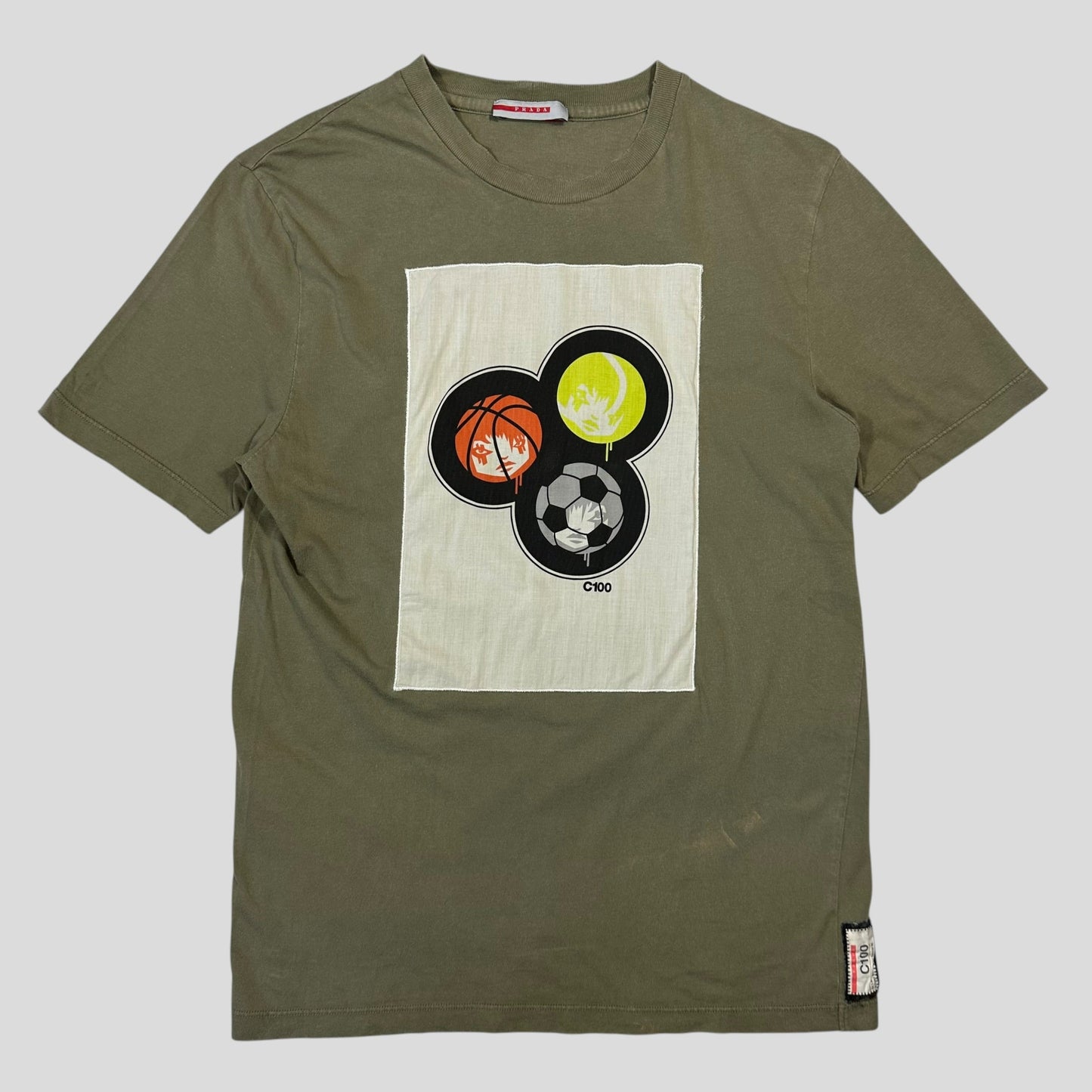Prada Sport 2006 T-shirt Project C100 World Cup Graphic Tee - S | Default Title, Tan