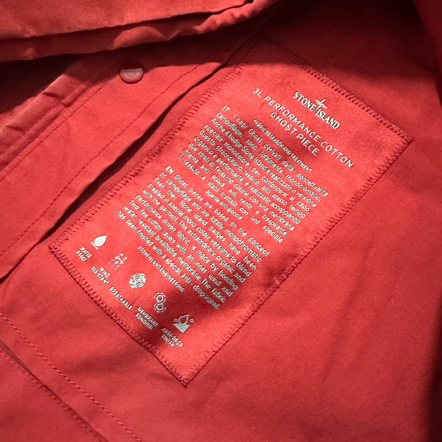 Stone Island Red Ghost 3L Performance Cotton Jacket