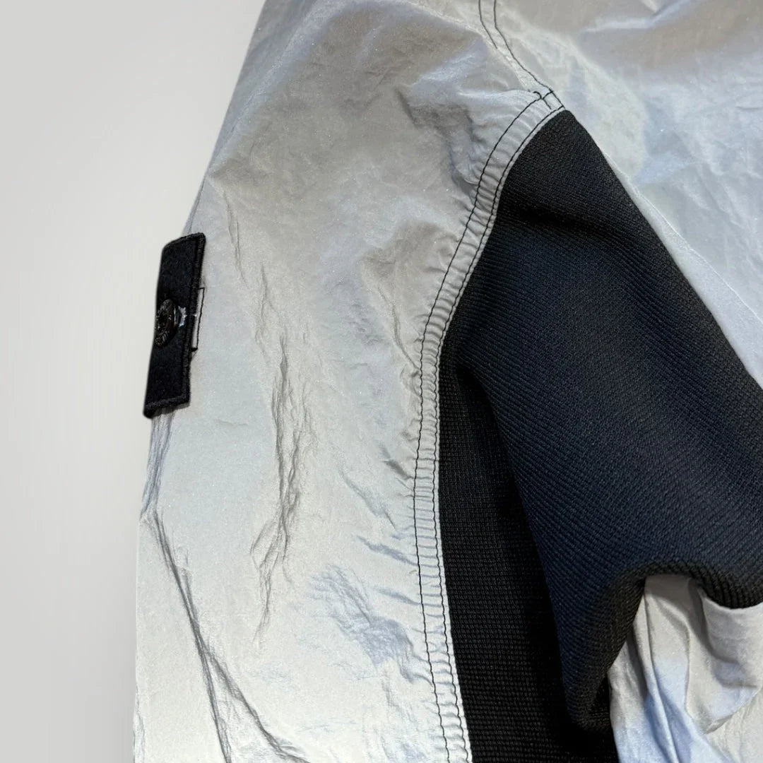 Stone Island SS/17 Black Garment Dyed Plated Reflective Mussola Gommata Jacket XXL