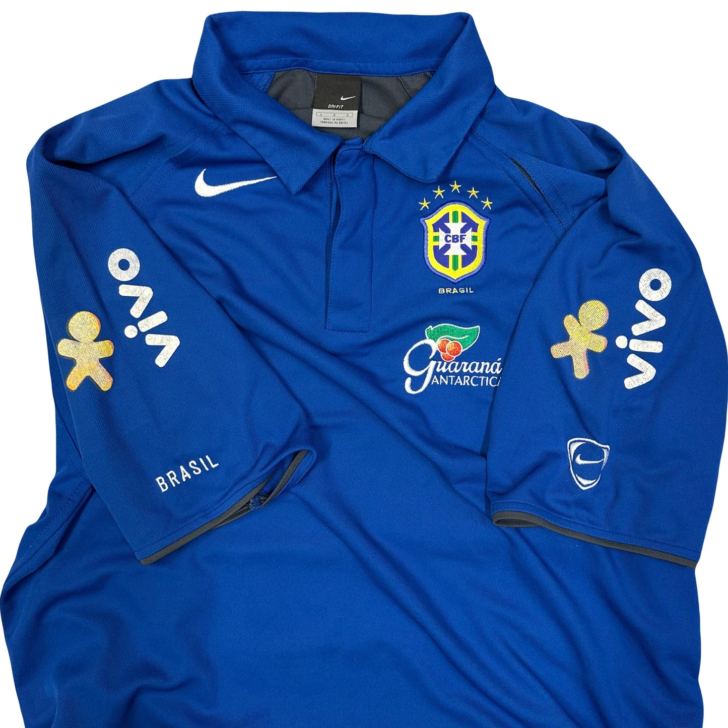 Nike Brazil 2006 Nylon Polo In Plue ( L )