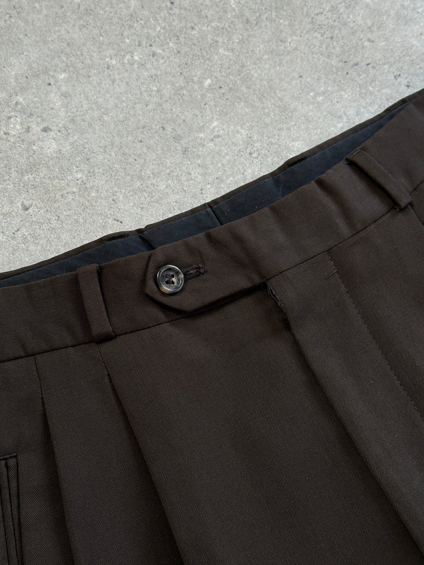 Yves Saint Laurent Pour Homme 1990s Pure Wool Tailored Trousers - W28